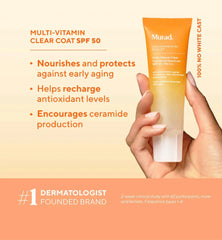 Murad Multi-Vitamin Clear Coat Broad Spectrum SPF 50 benefits shop at Exclusive Beauty