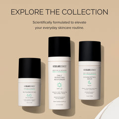 Three skincare products from MDSolarSciences on a beige background with text about elevating everyday skincare routine.