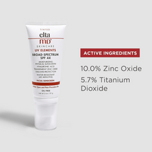 Load image into Gallery viewer, EltaMD UV Elements Tinted SPF 44 Active Ingredients shop at Exclusive Beauty
