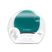 Load image into Gallery viewer, FOREO LUNA 4 GO Facial Cleansing &amp; Massaging Device Travel Friendly Evergreen shop at Exclusive Beauty
