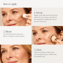 Load image into Gallery viewer, How To Use Jane Iredale Glow Time Bronzer Stick Shop at Exclusive Beauty
