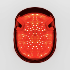 REVIAN Red Hair Growth System LED therapy cap designed to improve hair density and thickness with dual-wavelength light technology. Available at Exclusive Beauty Club.