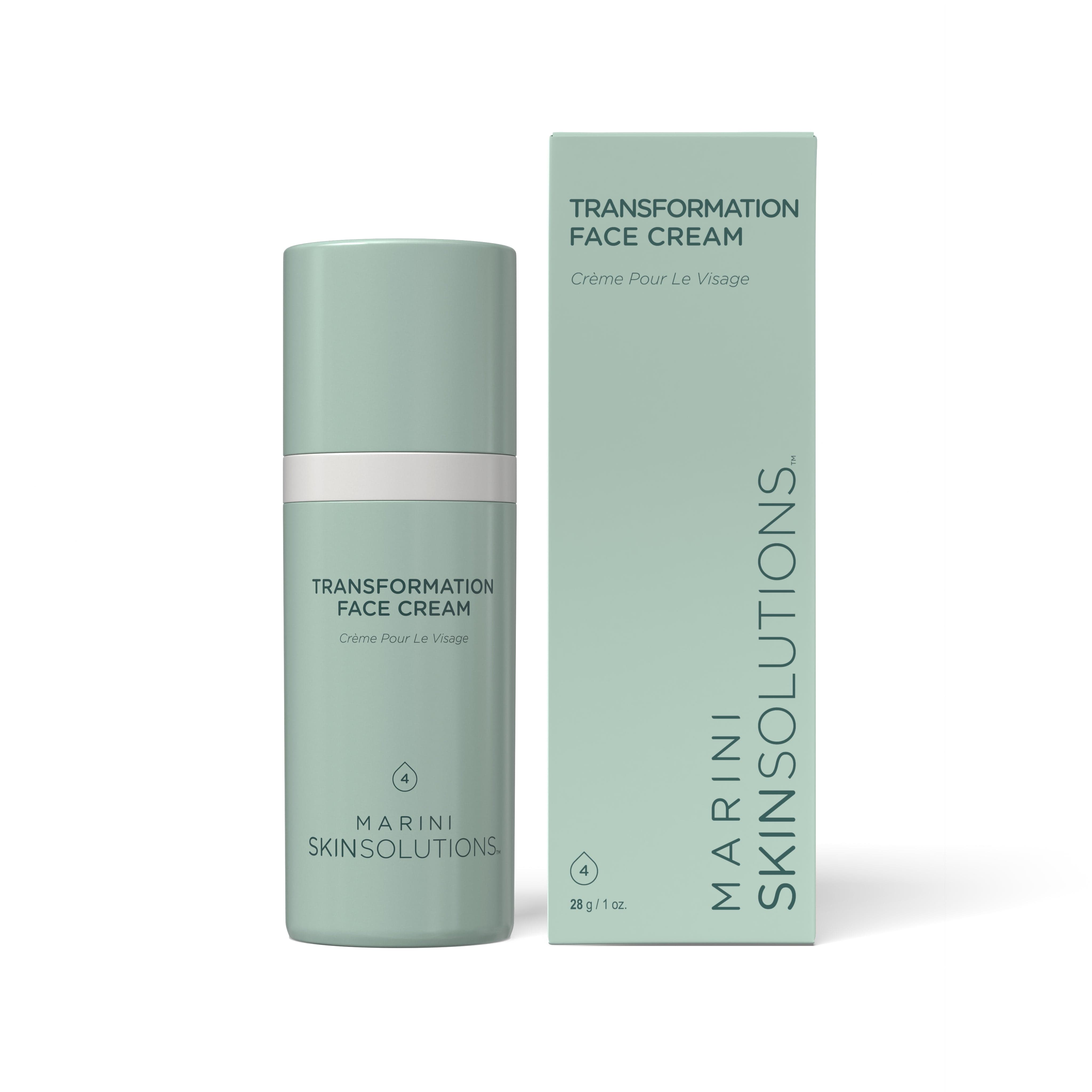 Marini Skinsolutions Transformation Face Cream with packaging on a white background