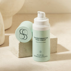 Marini Skinsolutions Transformation Face Cream bottle on a beige background