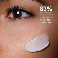 Filorga Global-Repair Advanced Cream 83 percent of women observed signs of aging seem repaired cream applied to skin