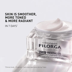 Filorga NCEF-Revitalize results up to 78 percent improved skin tone 50 percent firmness radiance and evenness