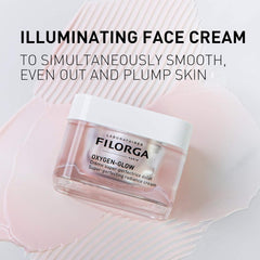 Filorga Oxygen-Glow illuminating face cream to simultaneously smooth even out and plump skin pink texture