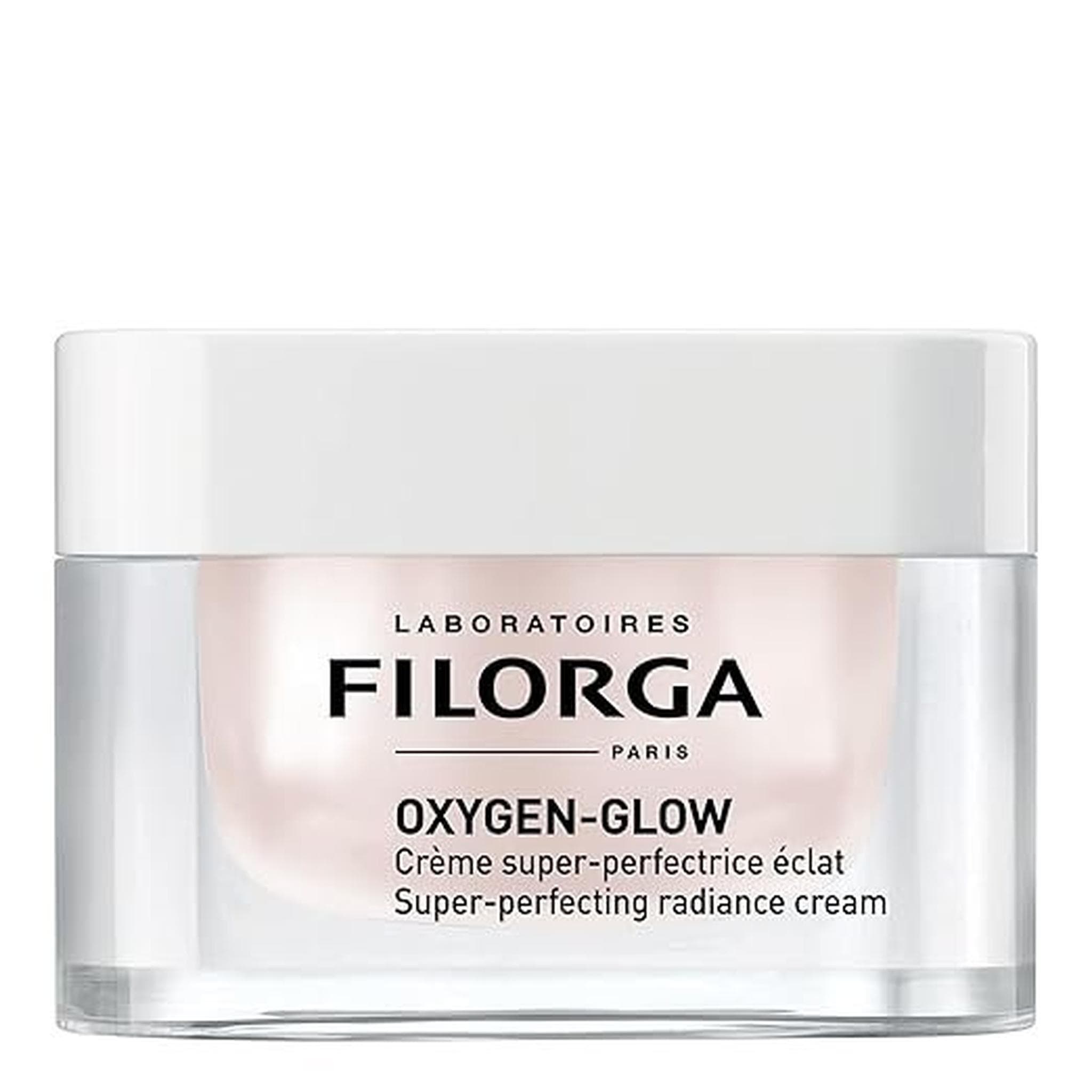 Filorga Oxygen-Glow super-perfecting radiance cream closed jar on white background