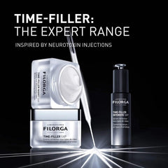 Filorga Time-Filler expert range Night 5XP and Intensive 5XP serum inspired by neurotoxin injections dark background