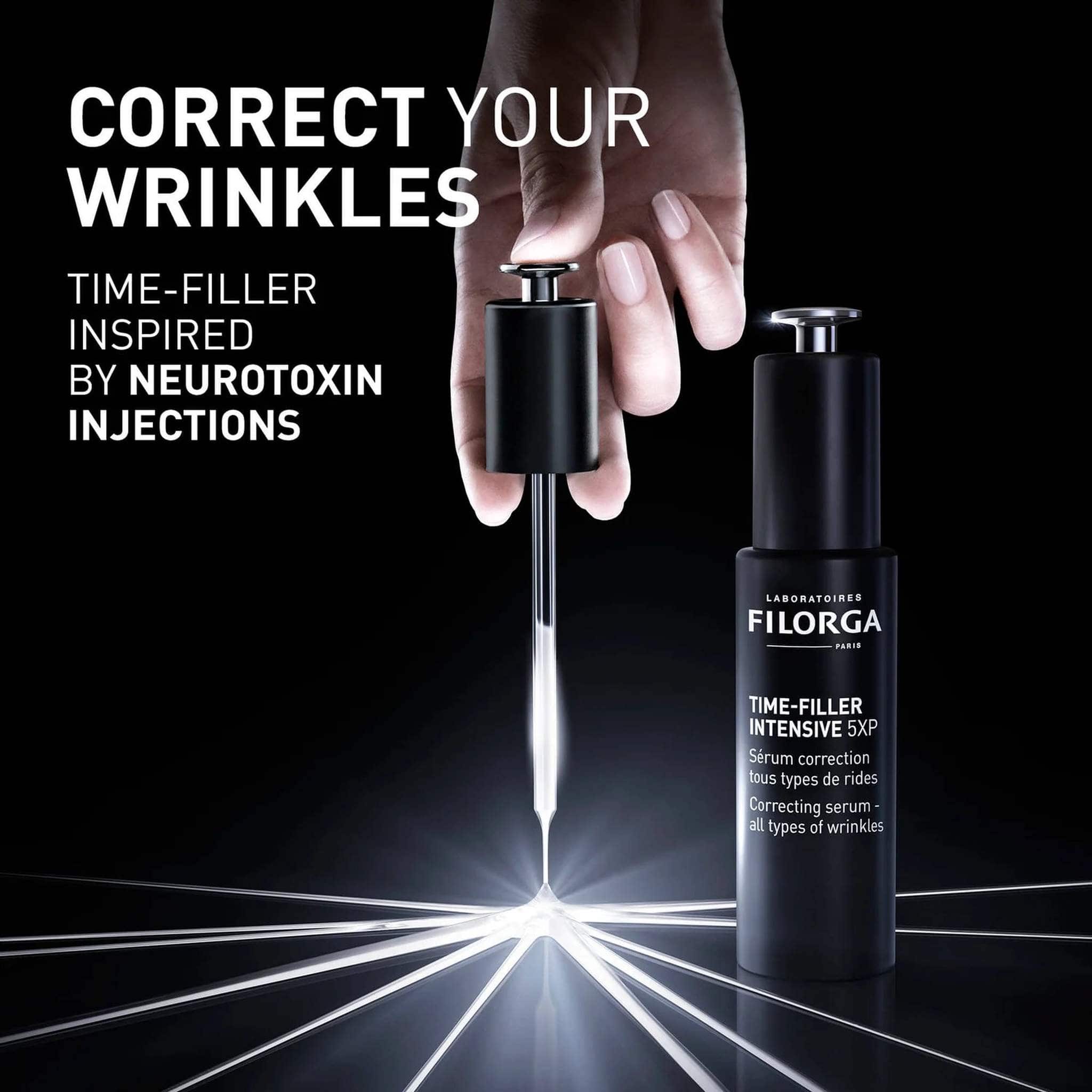 Filorga Time-Filler Intensive 5XP correct your wrinkles serum inspired by neurotoxin injections dark campaign