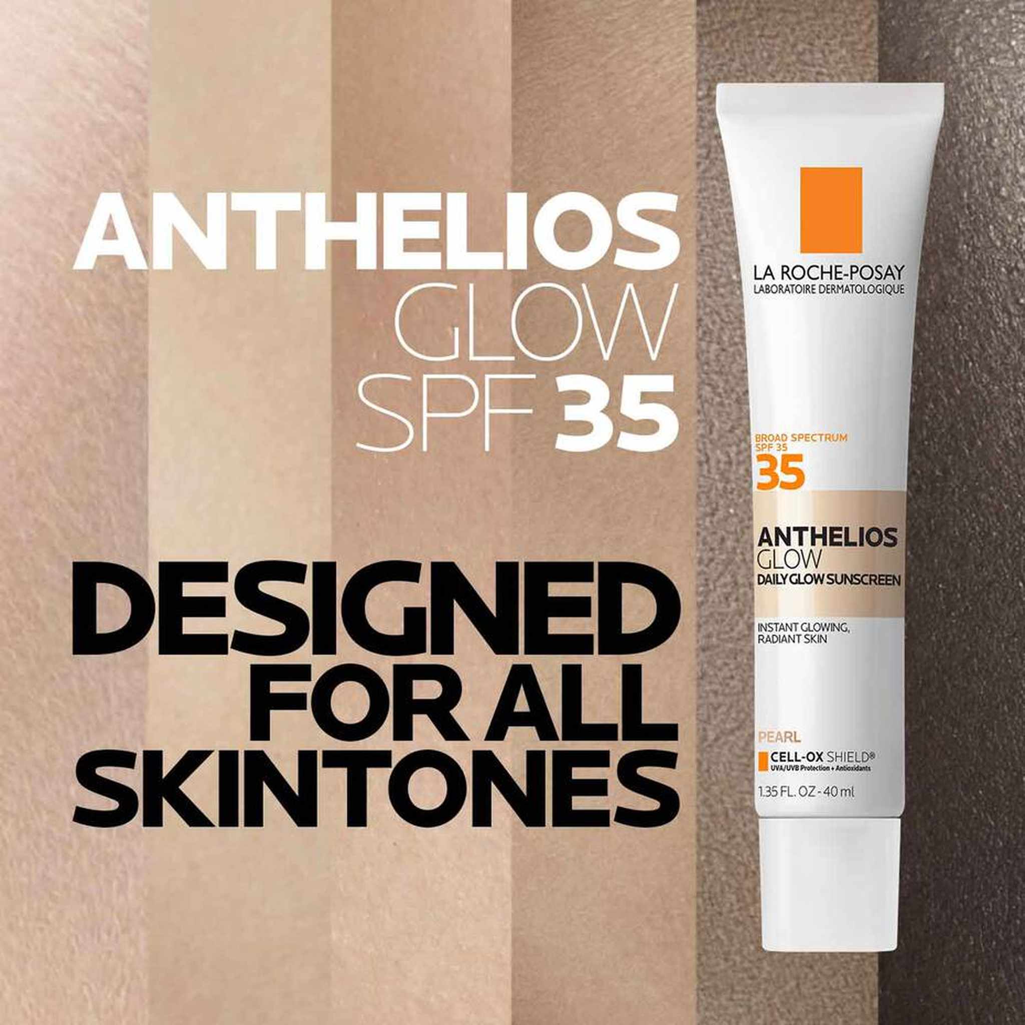 Anthelios Glow SPF 35 sunscreen designed for all skin tones