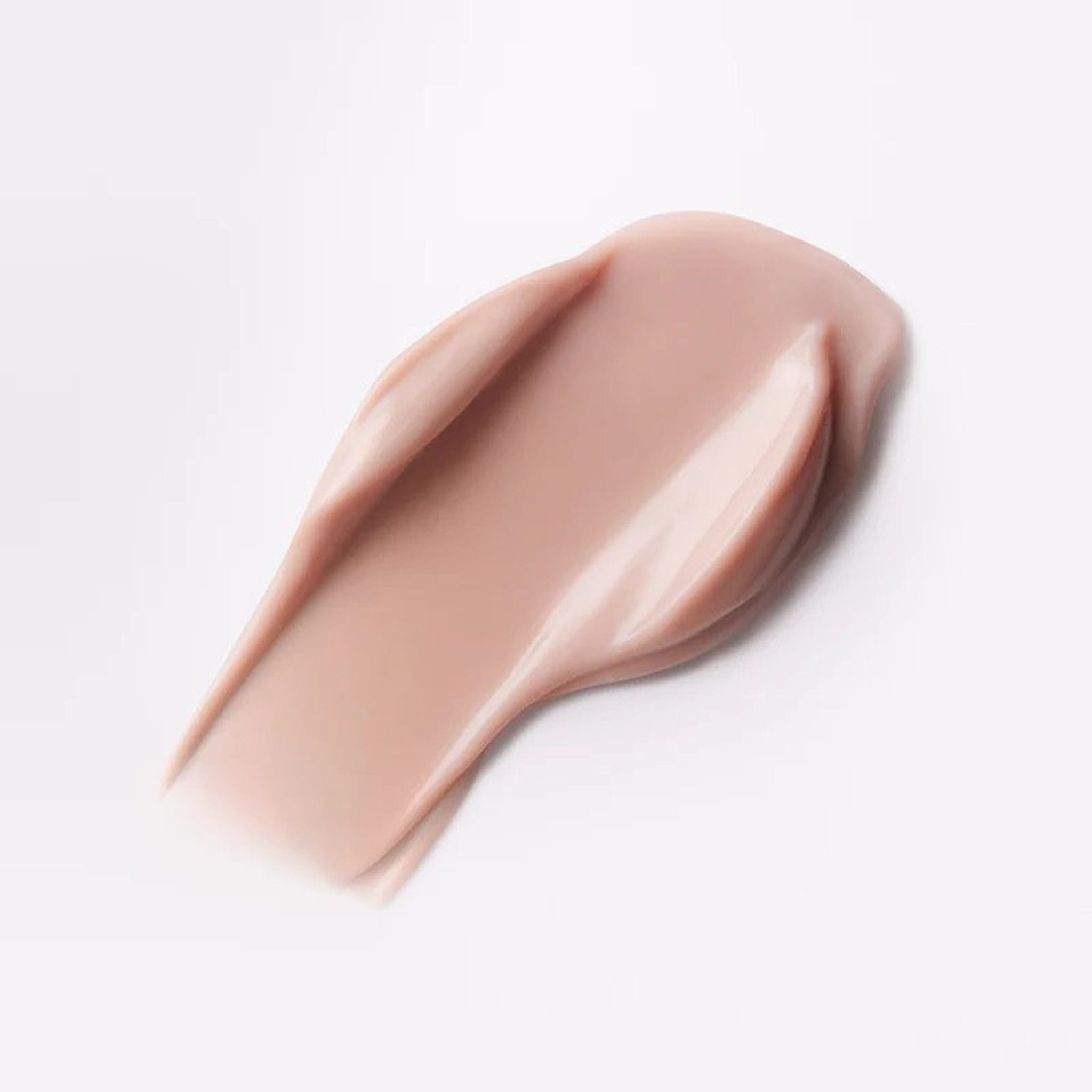 Rationale Eye Crème lightweight pink cream texture swatch smeared on white background