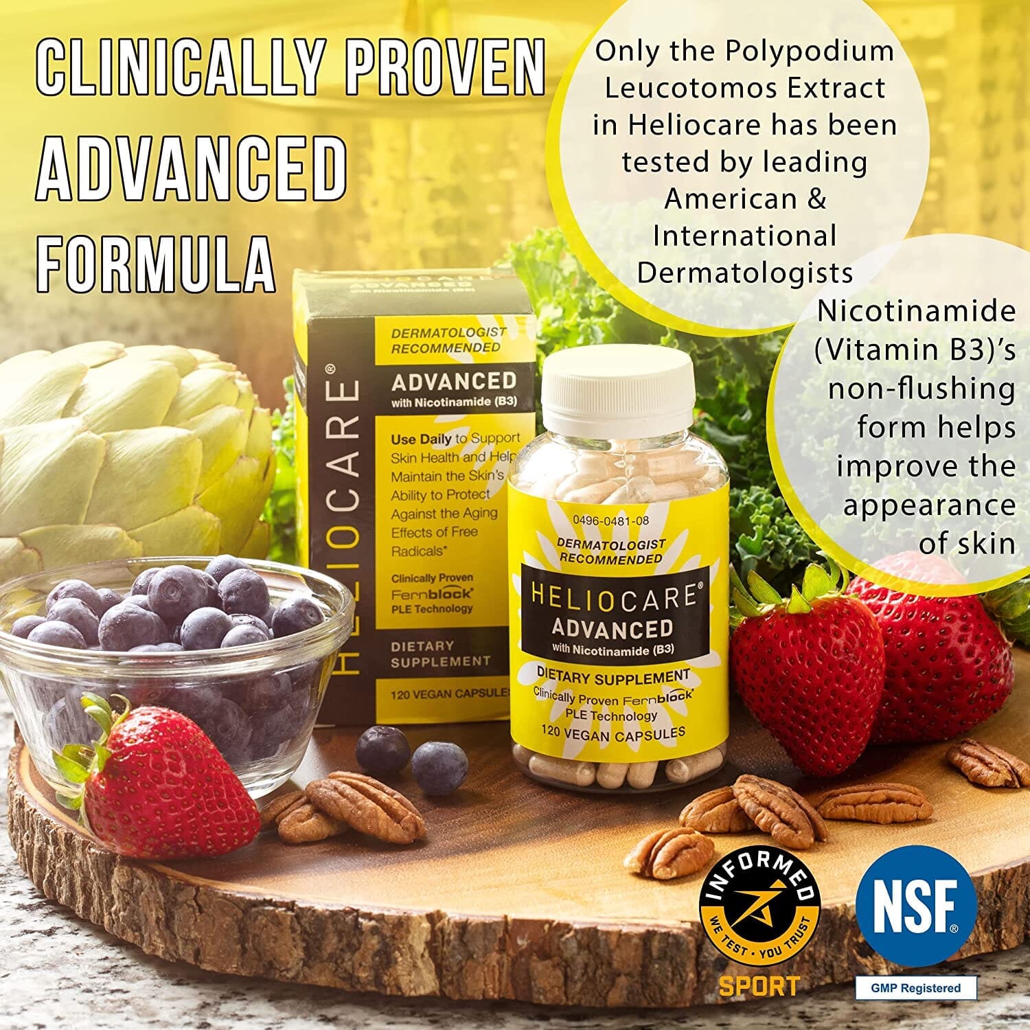 Heliocare Advanced Antioxidant Supplement with Nicotinamide B3 Vitamins & Supplements Heliocare Shop at Exclusive Beauty