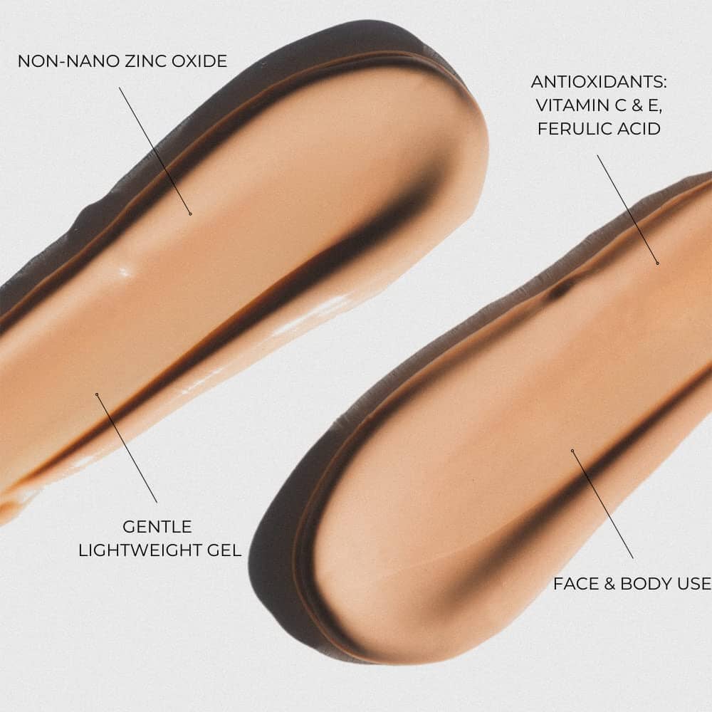 Sonrei Clearly Zinq Tinted SPF 45 Mineral Sunscreen Gel Sunscreen Sonrei Shop at Exclusive Beauty