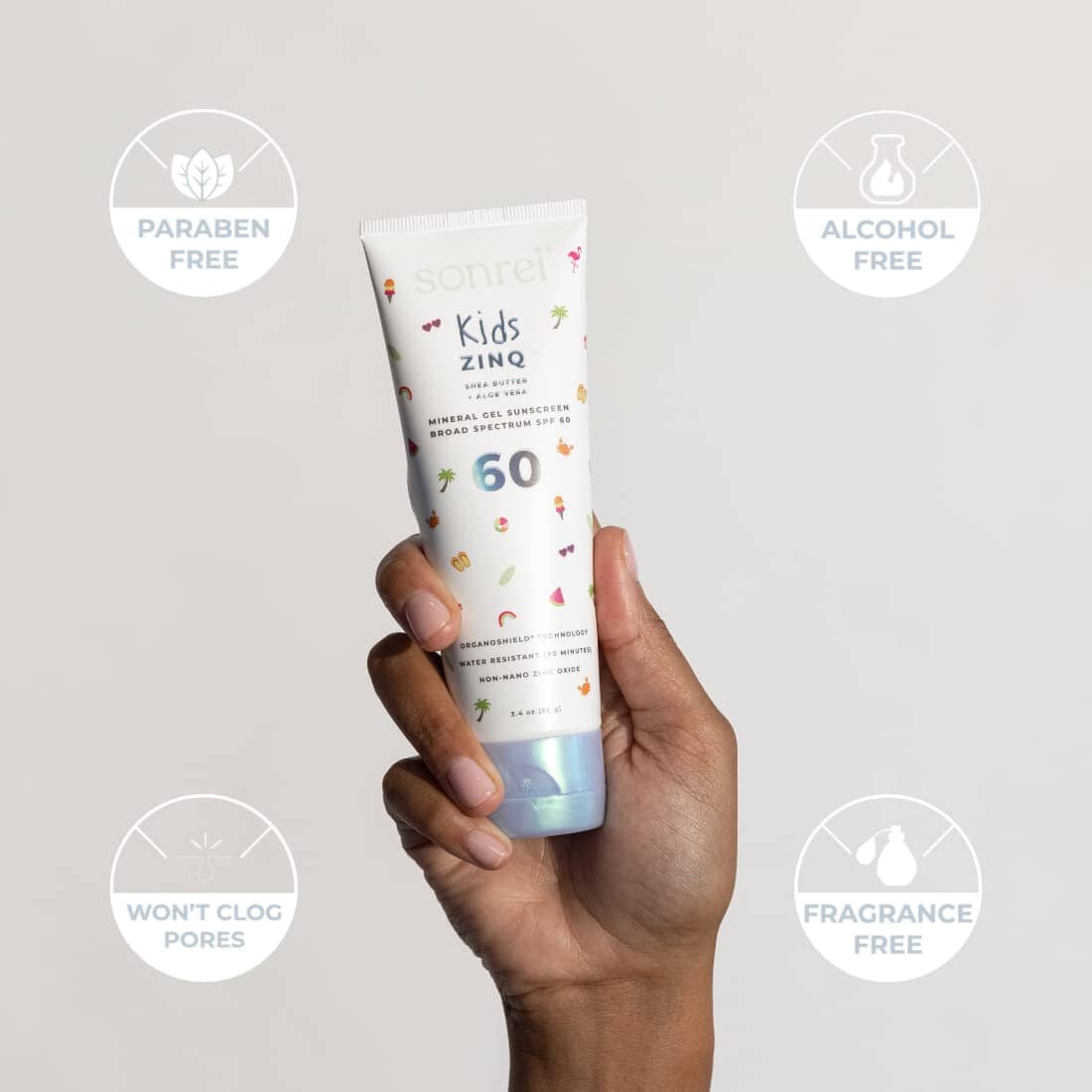 Sonrei Kids Zinq Mineral Gel Sunscreen SPF 60 Sunscreen Sonrei Shop at Exclusive Beauty