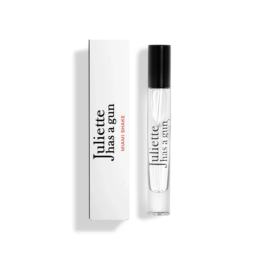 Juliette has a gun perfume bottle and packaging on a white background