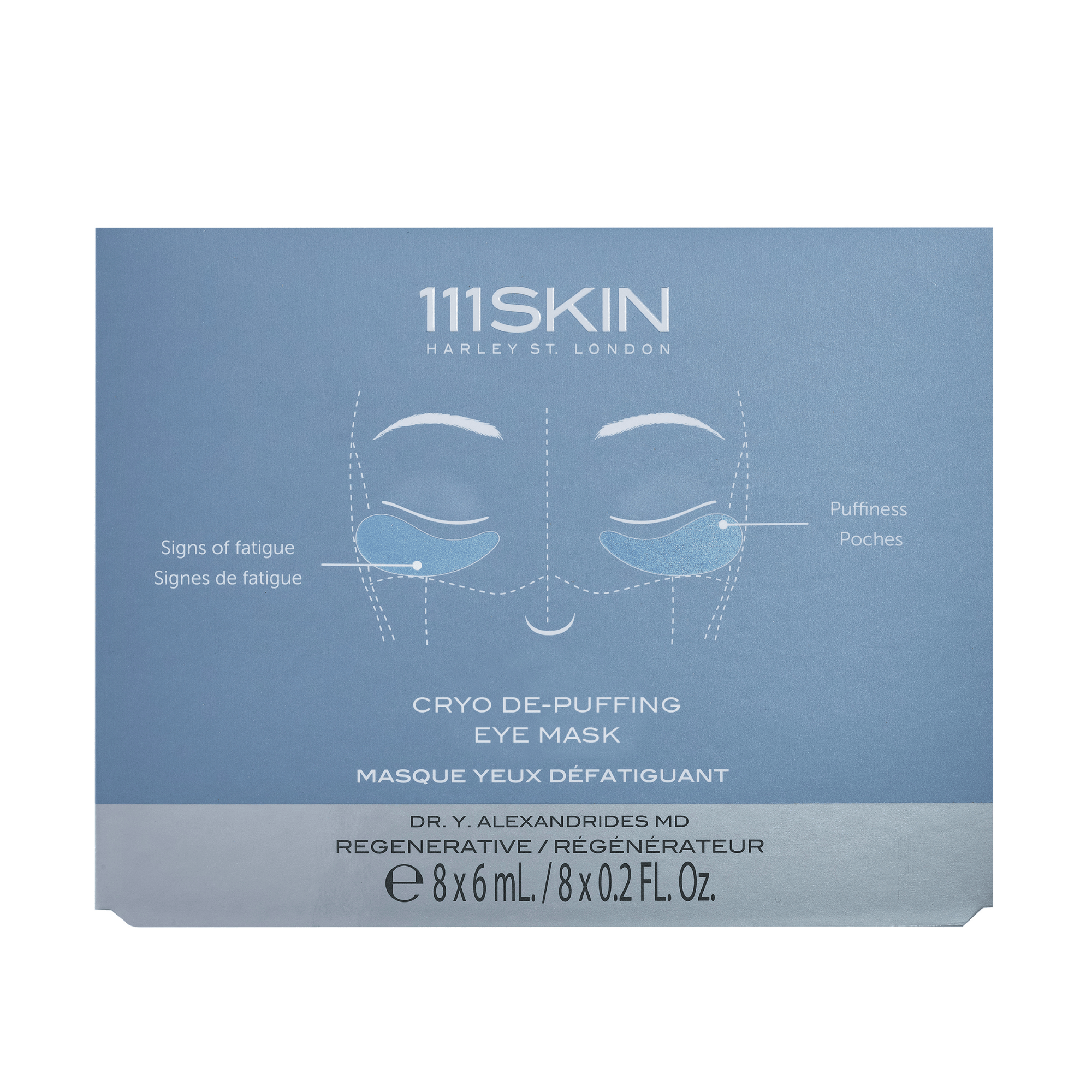 111SKIN Cryo De-Puffing Eye Mask available at Exclusive Beauty Club. Targets puffiness and dullness.