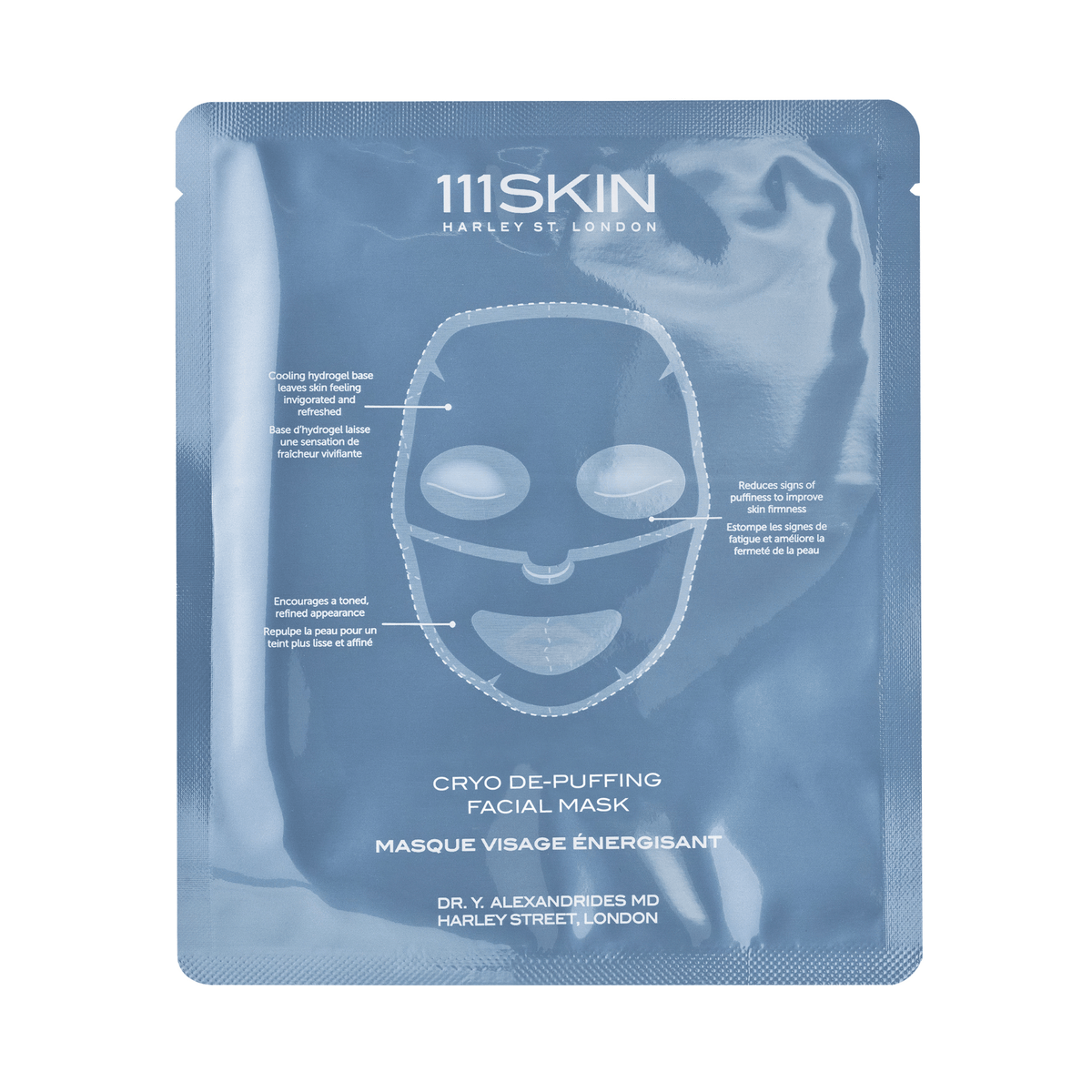 111SKIN Cryo De-Puffing Facial Mask available at Exclusive Beauty Club. Targets puffiness and dullness in the skin.