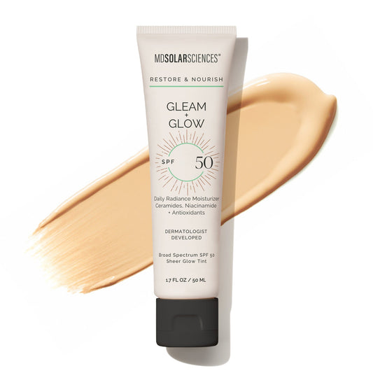 MDSolarSciences Gleam + Glow SPF 50 MDSolarSciences 1.7 oz. Shop at Exclusive Beauty Club