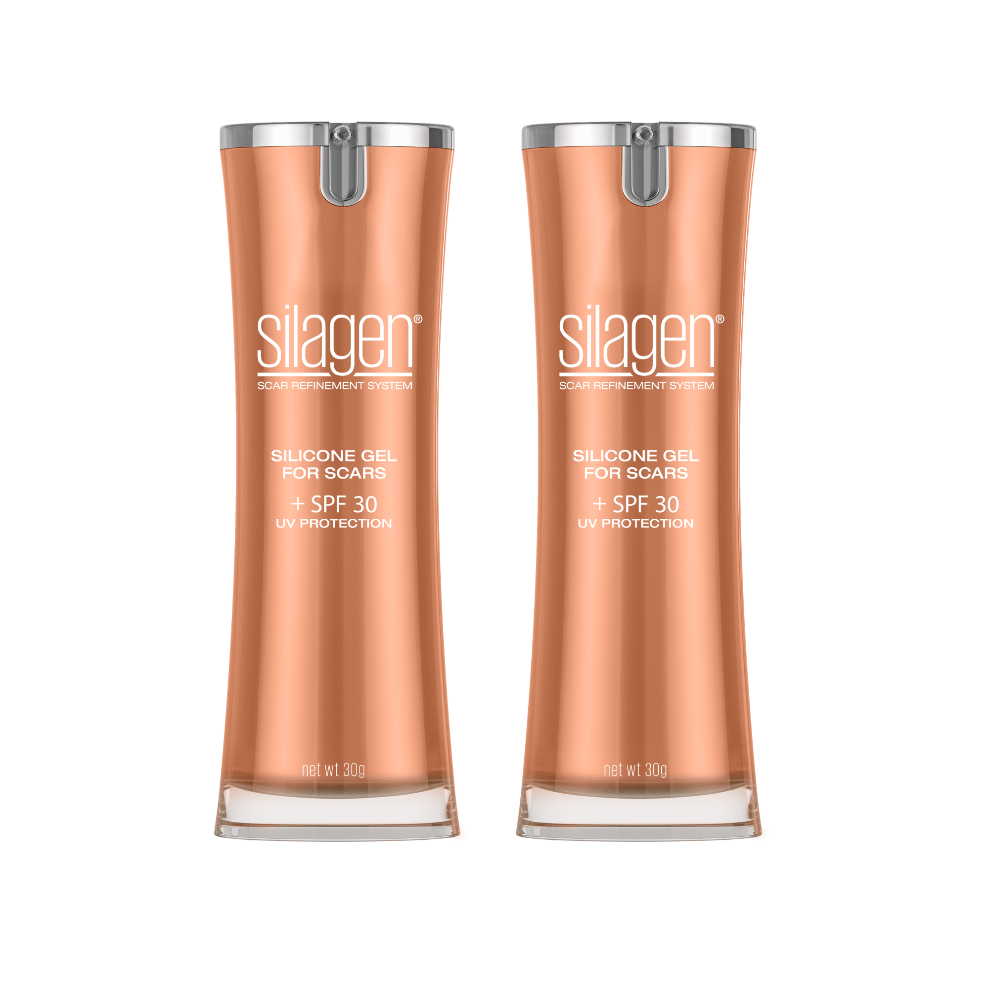 Silagen silicone gel for scars with SPF 30 twin pack