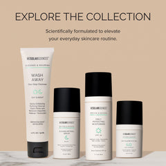 Skincare products from MDSolarSciences on a beige background with text 'Explore the Collection'.