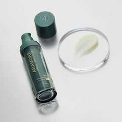 Aramore skincare product with a white disc on a light gray background