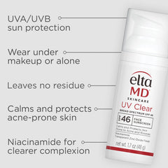 EltaMD UV Clear Untinted SPF 46 Broad-Spectrum 3-Pack ($123 Value)