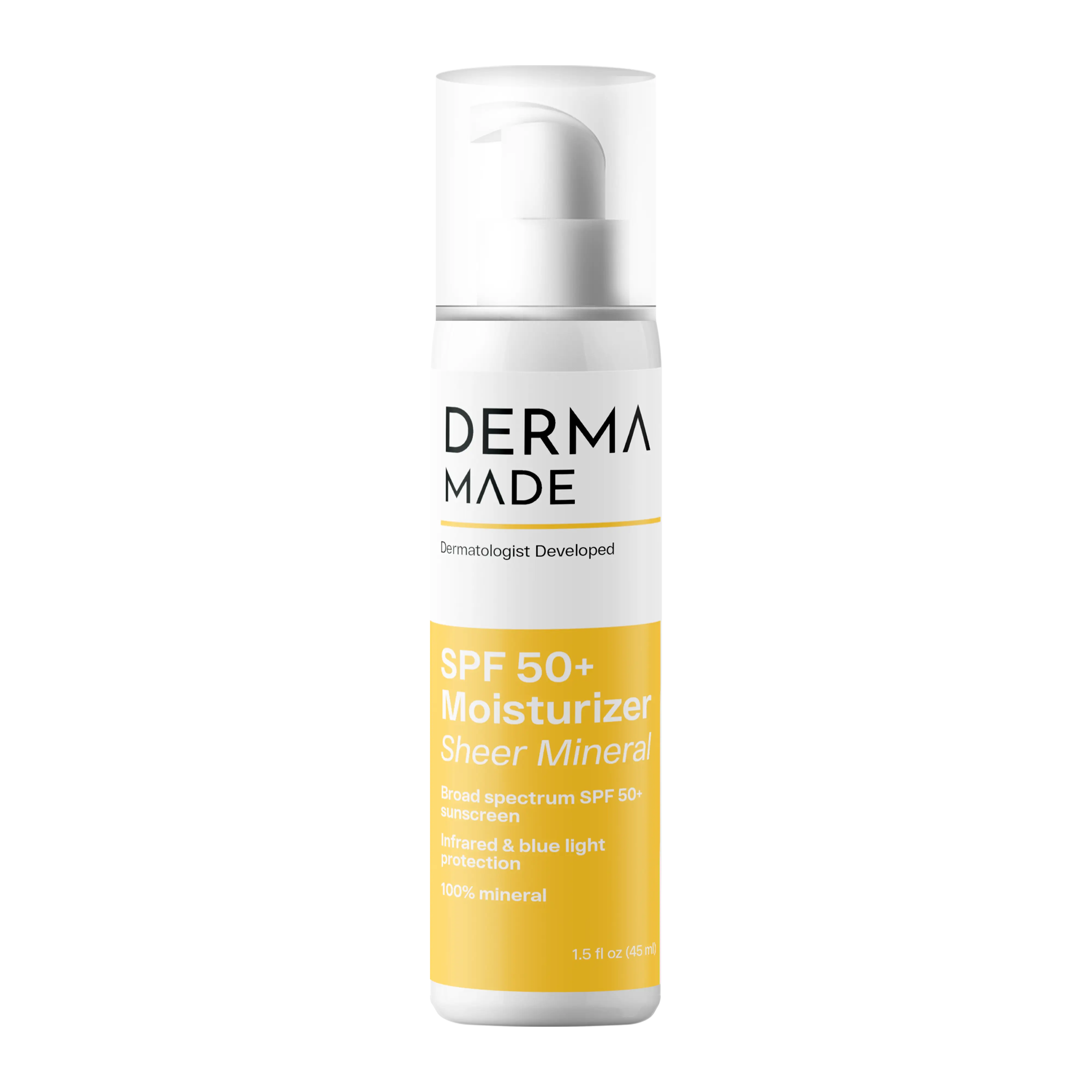 Derma Made SPF 50+ Moisturizer 100% Sheer Mineral Sunscreen Sunscreen DermaMade 1.5 fl. oz. Shop at Exclusive Beauty Club