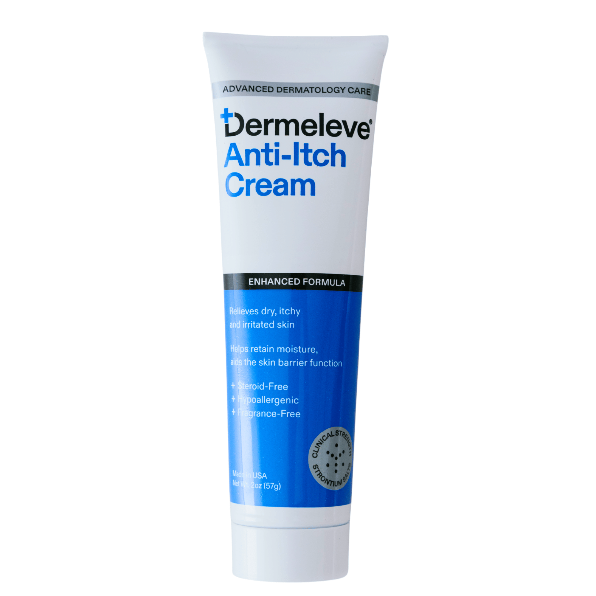 Dermeleve Anti-Itch Cream tube on a white background 1