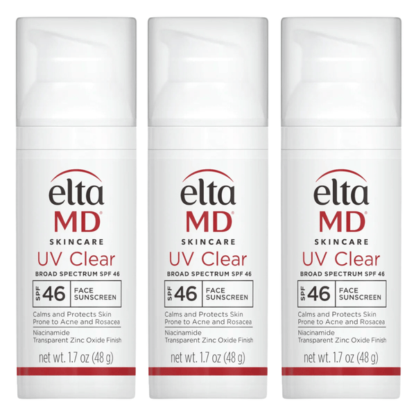 EltaMD UV Clear Untinted SPF 46 Broad-Spectrum 3-Pack ($132 Value)