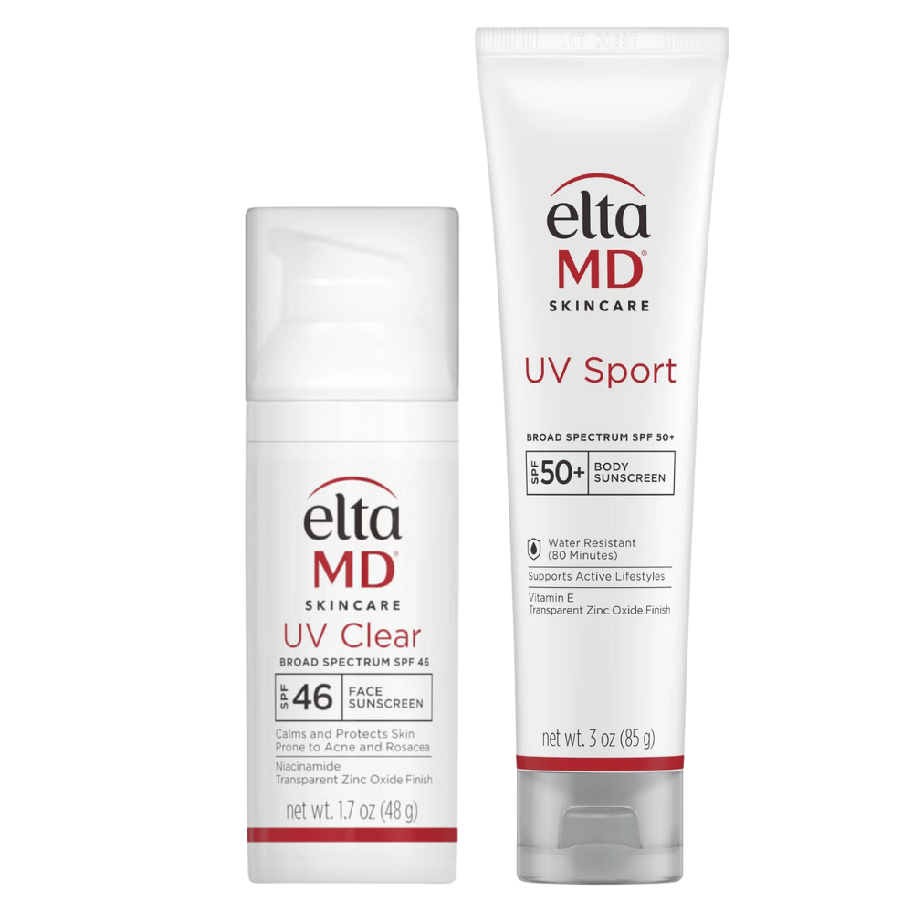 EltaMD UV Clear SPF 46 Untinted & EltaMD UV Sport SPF 50 3 oz. Duo