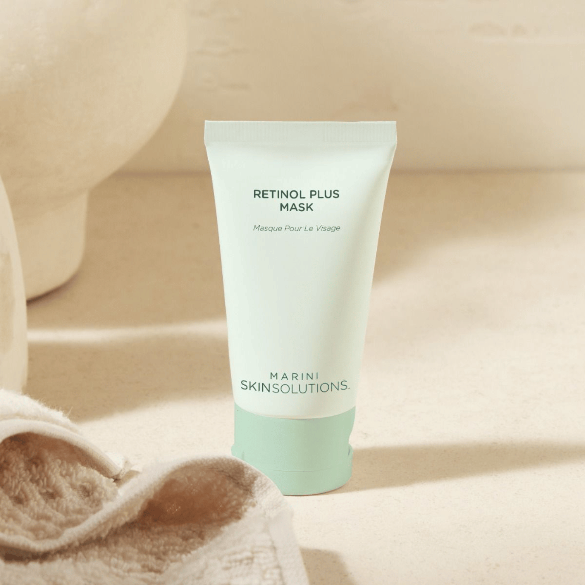 Marini Retinol Plus Mask for anti-aging and hyperpigmentation. Available at Exclusive Beauty Club.