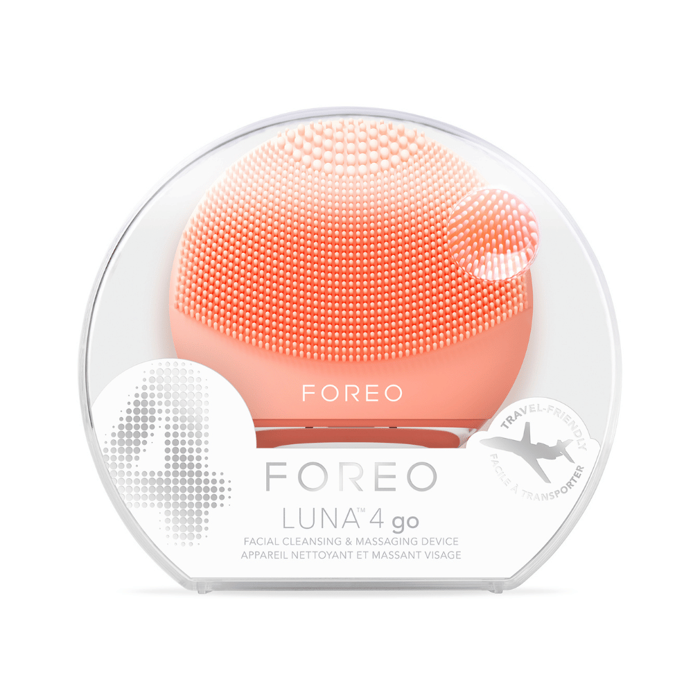 FOREO LUNA 4 GO Facial Cleansing & Massaging Device Travel Friendly Peach Perfect shop at Exclusive Beauty