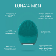 FOREO LUNA 4 MEN Cleansing Brush for Skin & Beard shop at Exclusive Beauty