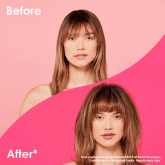 Grande Cosmetics GrandeHAIR Full Booset Shampoo Before & After shop at Exclusive Beauty