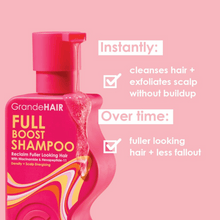 Cargar imagen en el visor de galería, Grande Cosmetics GrandeHAIR Full Booset Shampoo Benefits shop at Exclusive Beauty
