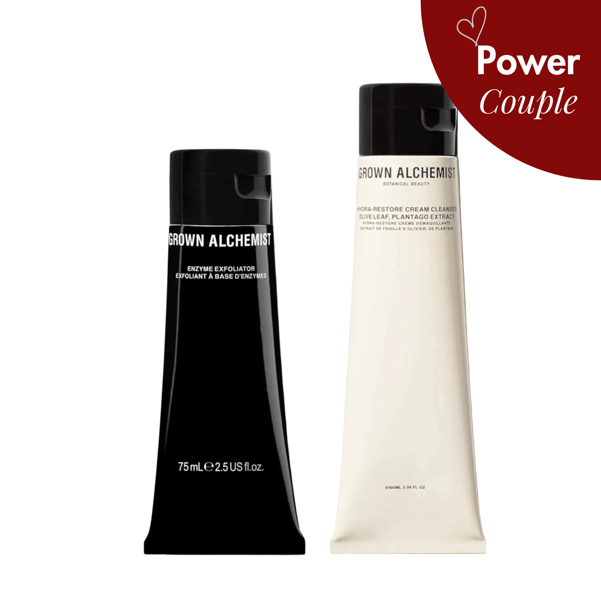 Grown Alchemist Enzyme Exfoliator and Hydra-Restore Cream Cleanser Bundle