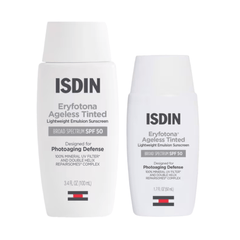 ISDIN Eryfotona Ageless Tinted Lightweight Emulsion Sunscreen SPF 50 New Formula Duo ($128 Value)