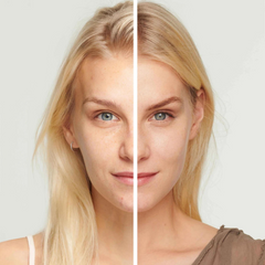 Jane Iredale Beyond Matte Liquid Foundation Before / After Light Warm Shop at Exclusive Beauty