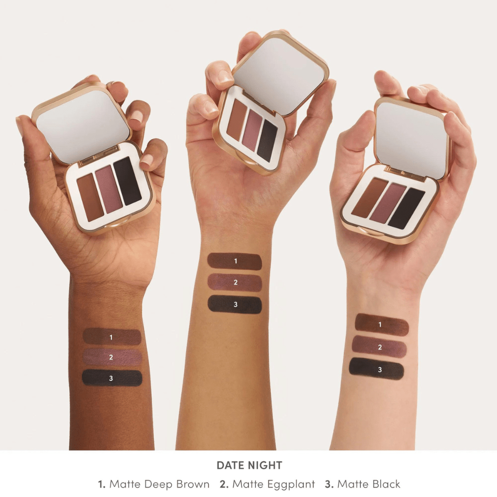 Jane Iredale PurePressed Eyeshadow Trio Date Night Swatches Shop At Exclusive Beauty 3