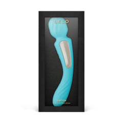 Turquoise 'LELO Switch' product in a black box on a white background