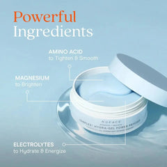 NuFACE Hydra-Gel Power Patches with amino acid and magnesium ingredients displayed