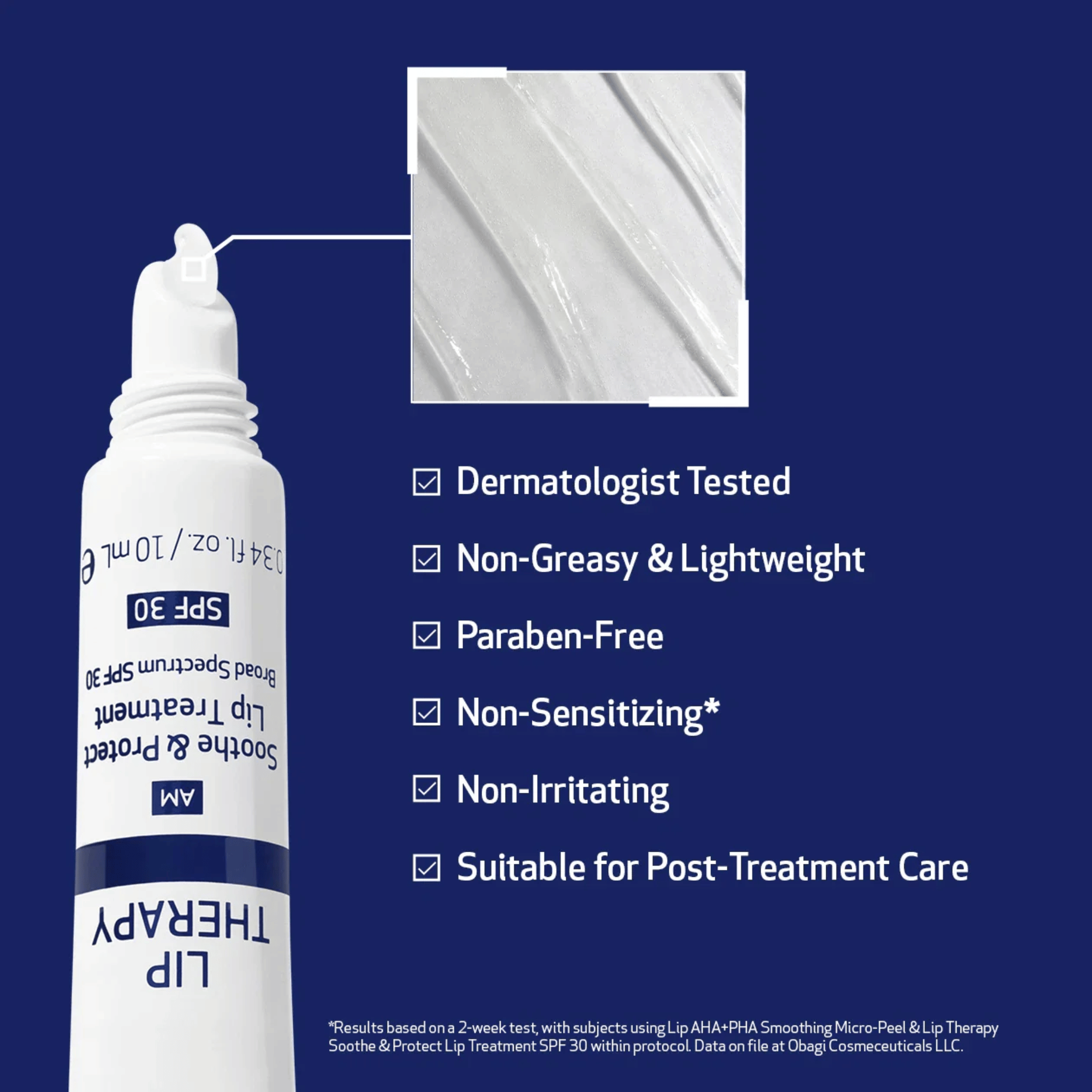 Obagi Medical Lip Therapy SOOTHE & PROTECT LIP TREATMENT BROAD SPECTRUM SPF 30 from Exclusive Beauty Club. Hydrate and Plump lips while protecting from sun damage.