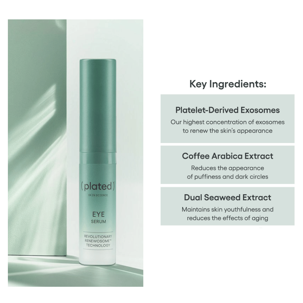 Plated Skin Science Eye Serum Exosome Technology shop at Exclusive Beauty Club Anti-aging Skincare