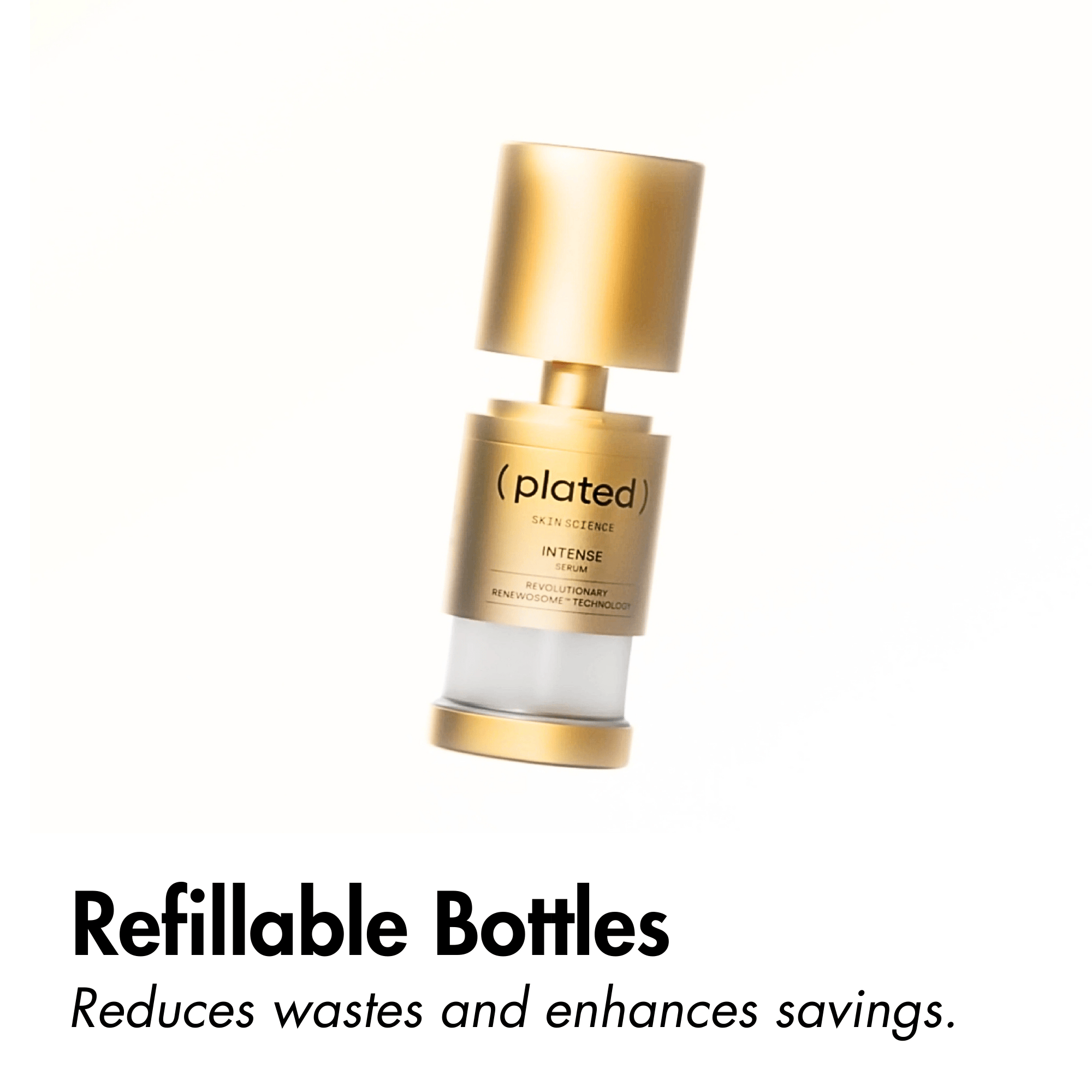 Plated Skin Science INTENSE Serum REFILL shop at Exclusive Beauty Club Anti-aging Skincare