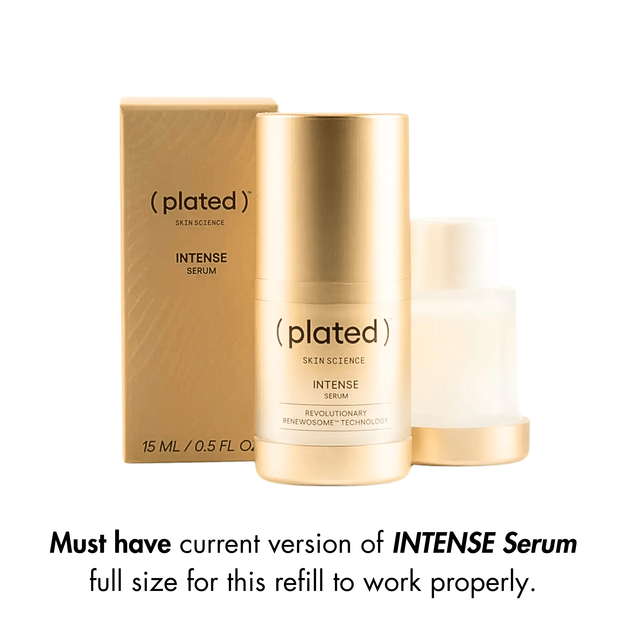 Plated Skin Science INTENSE Serum REFILL shop at Exclusive Beauty Club Anti-aging Skincare