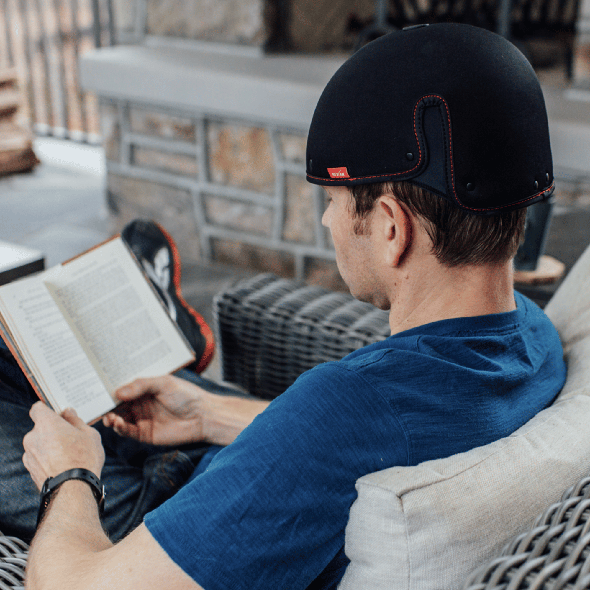 REVIAN Red Hair Growth System LED therapy cap designed to improve hair density and thickness with dual-wavelength light technology. Available at Exclusive Beauty Club.