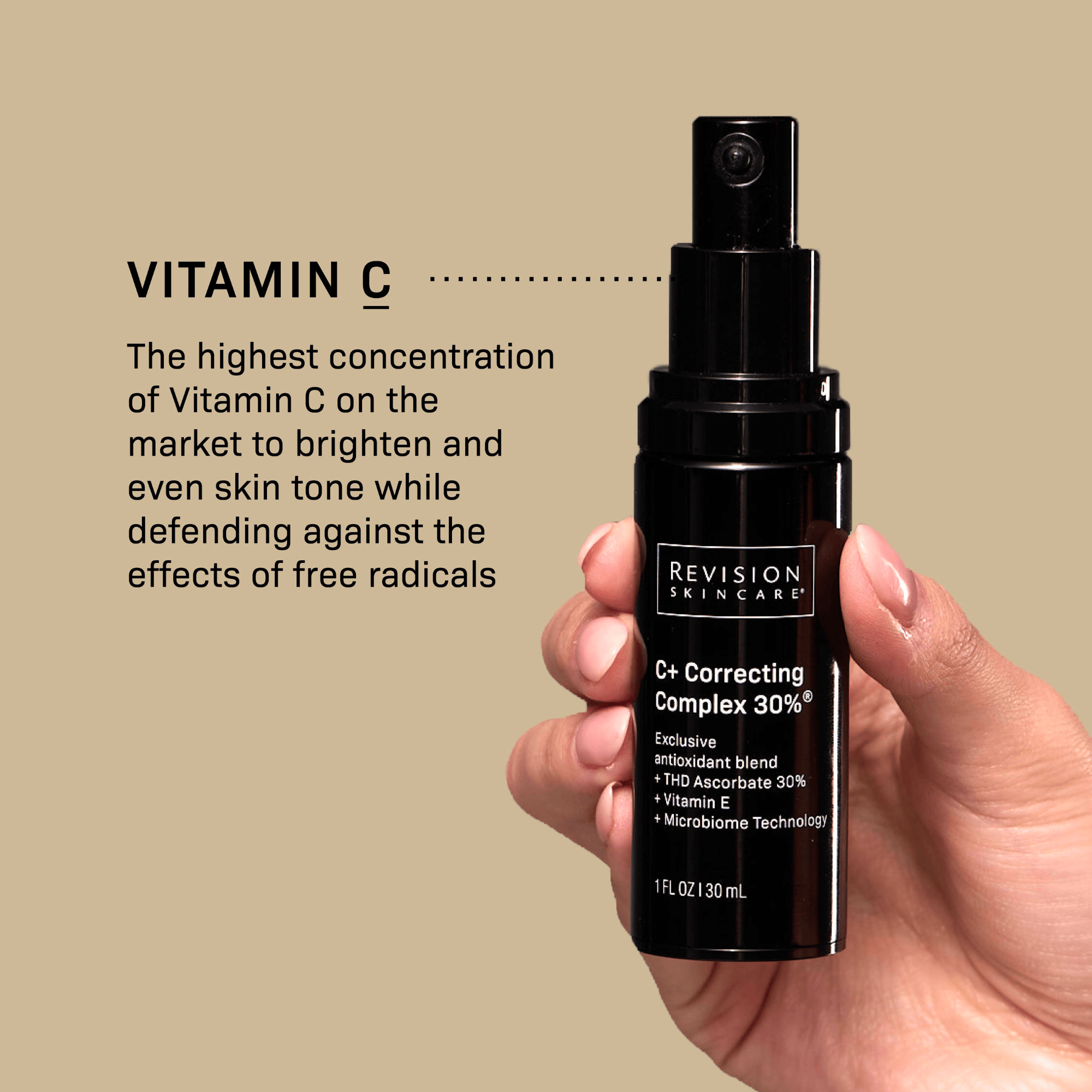 Shop Revision Skincare C+ Correcting Complex 30% at Exclusive Beauty Club Vitamin C Serums