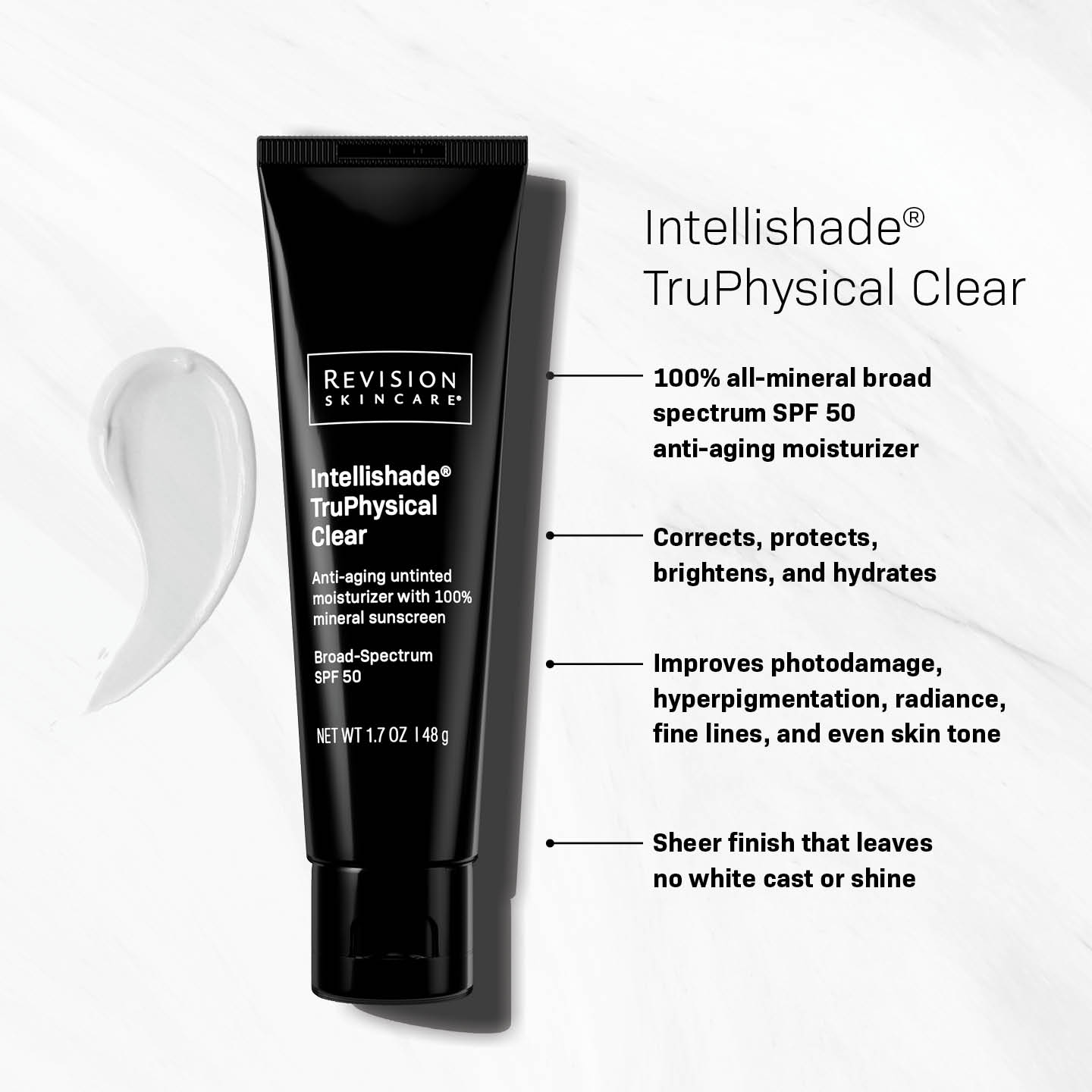 Shop Revision Skincare Intellishade® TruPhysical Clear SPF 50 at Exclusive Beauty Club Sunscreens
