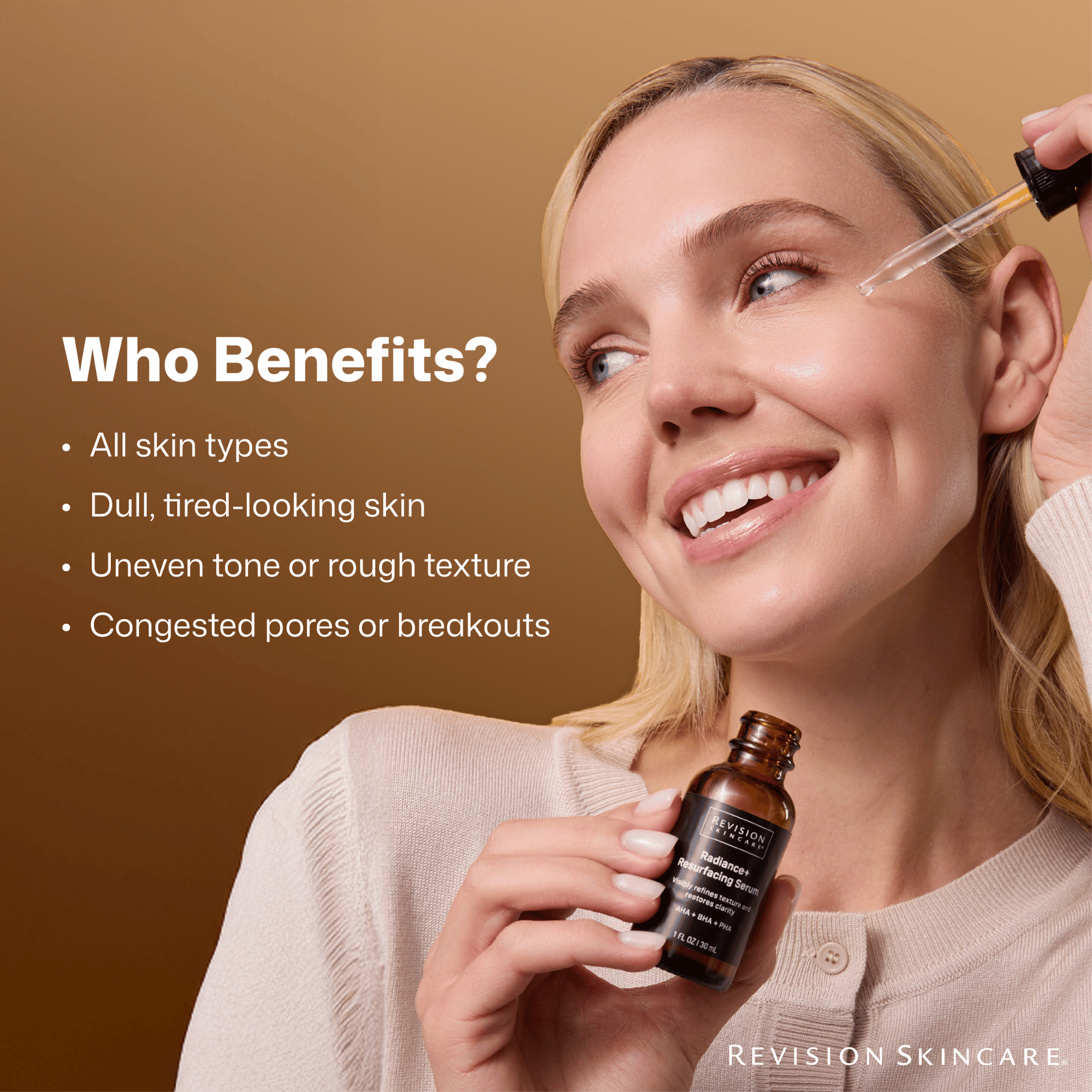 Shop Revision Skincare Radiance+ Resurfacing Serum at Exclusive Beauty Club Face Serum